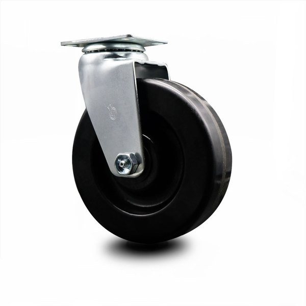 Service Caster 6 Inch Phenolic Wheel Swivel Caster with Roller Bearing SCC-20S620-PHR